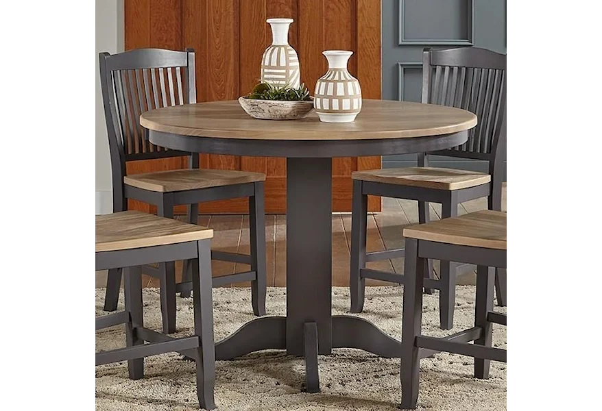 Port Townsend Gather Height Pedestal Table by AAmerica at Esprit Decor Home Furnishings